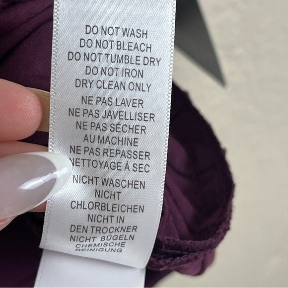 Adrianna Papell Matte Jersey Smocked Pin-tuck Night Plum‎ Dress Size 6 Women - Picture 13 of 14